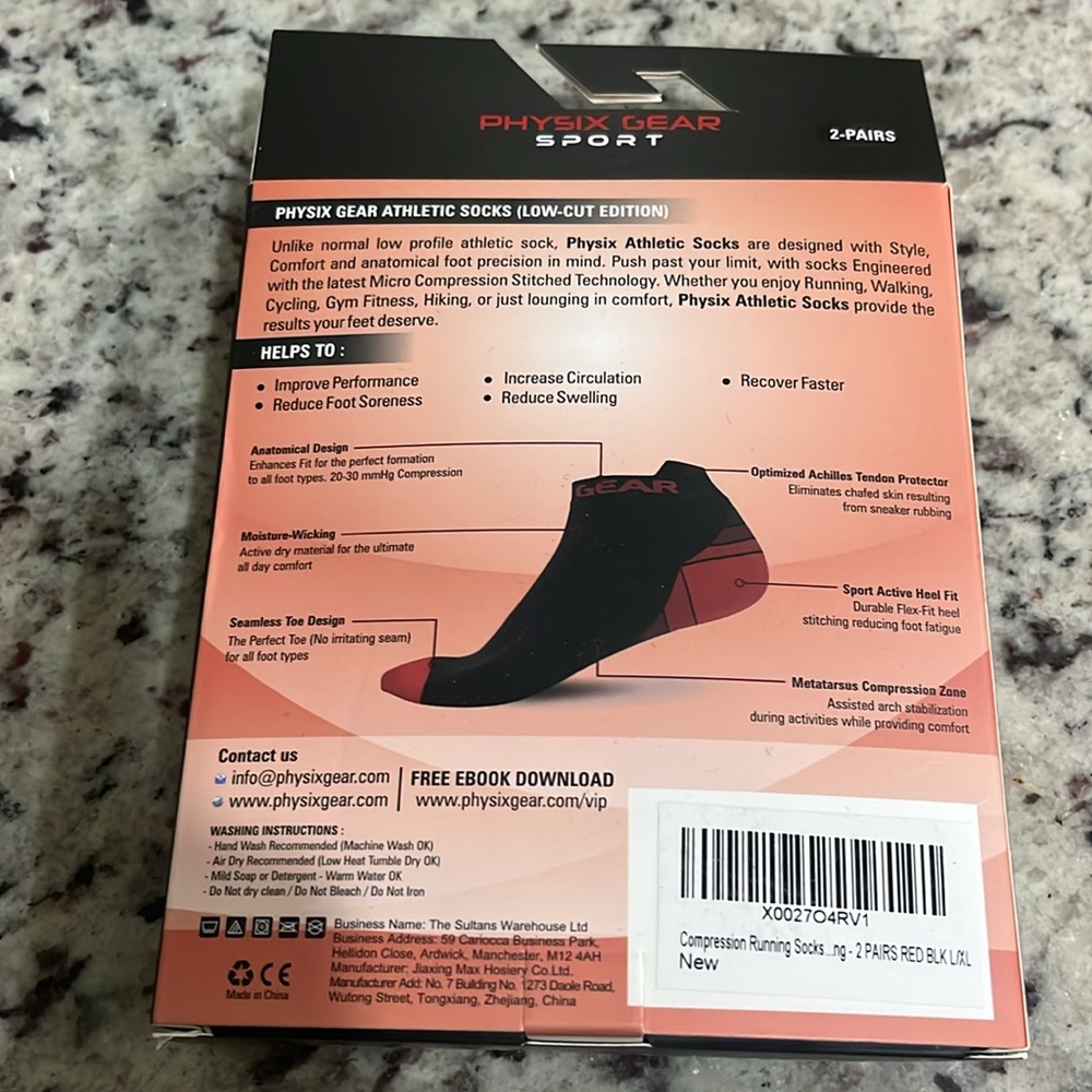 Stamina Compression Socks Low-Cut Edition 2 Pairs Performance Design Comfort - Picture 2 of 5